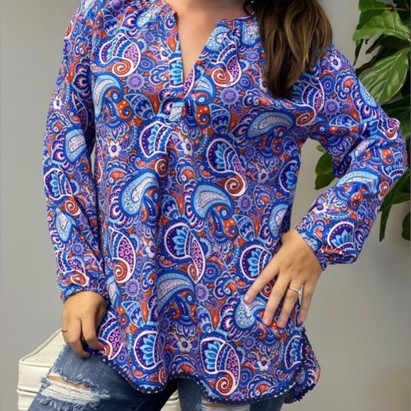 Simply Southern Tops - NWOT Simply Southern Paisley Tunic